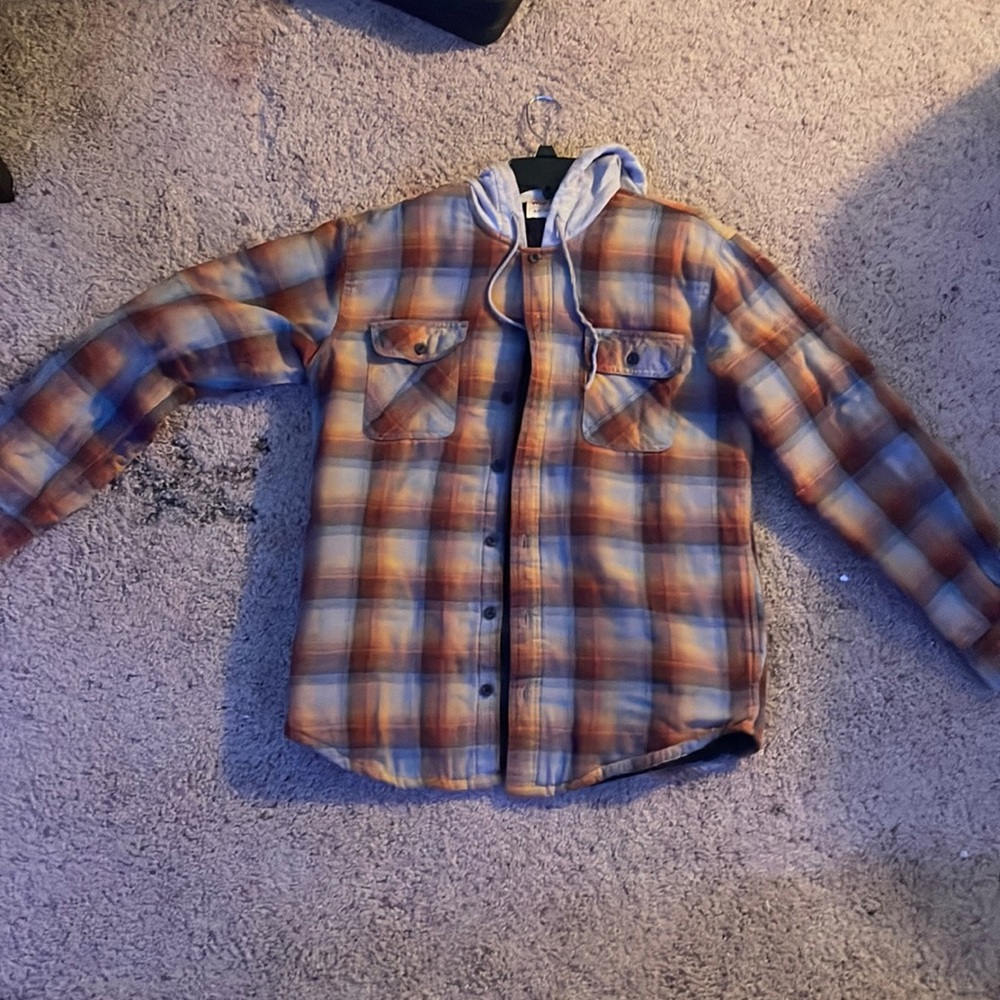 Wrangler authentics flannel/hoodie 2in1.